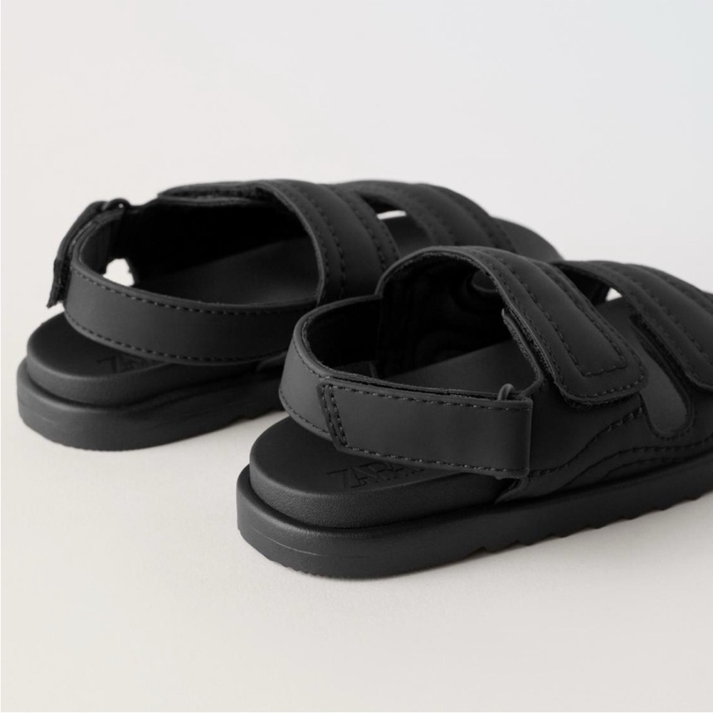 ZARA RUBBERIZED SANDALS - Picture 4 of 10